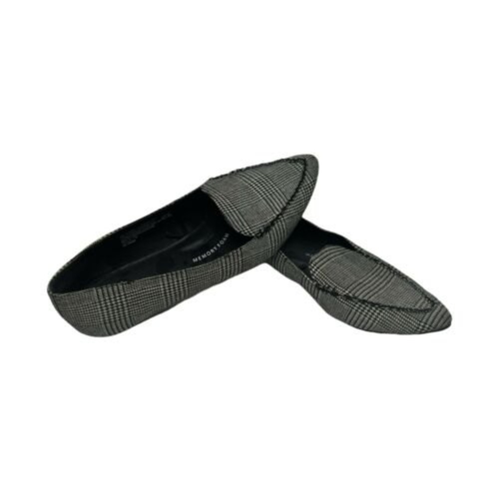 Time and Tru Women's Loafers Flats Slip On Shoes Size 8.5 in Black And White